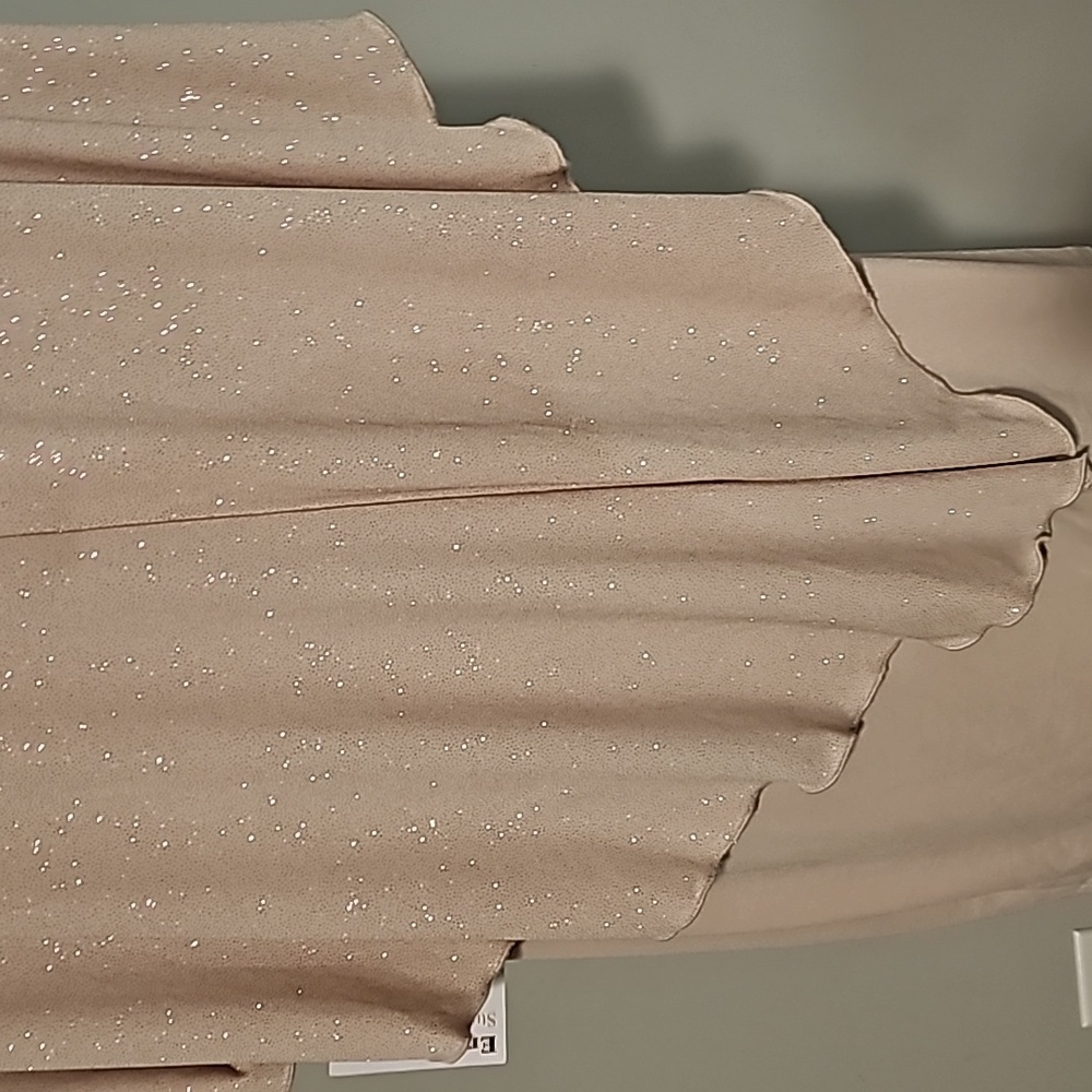 EN FOCUS Studio woman Sparkly Nude + Gold Sheer Tank Dress 16W NWT - Picture 11 of 14